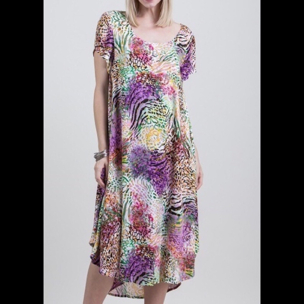 New size small Animal print dress sundress